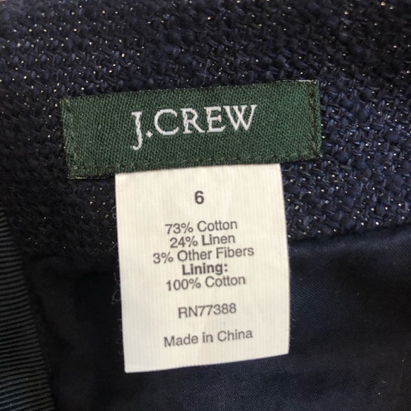 🌷 J. Crew Navy Tweed Mini Skirt - Picture 4 of 9